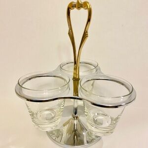 Vintage Kromex 3 Cup Serving Set